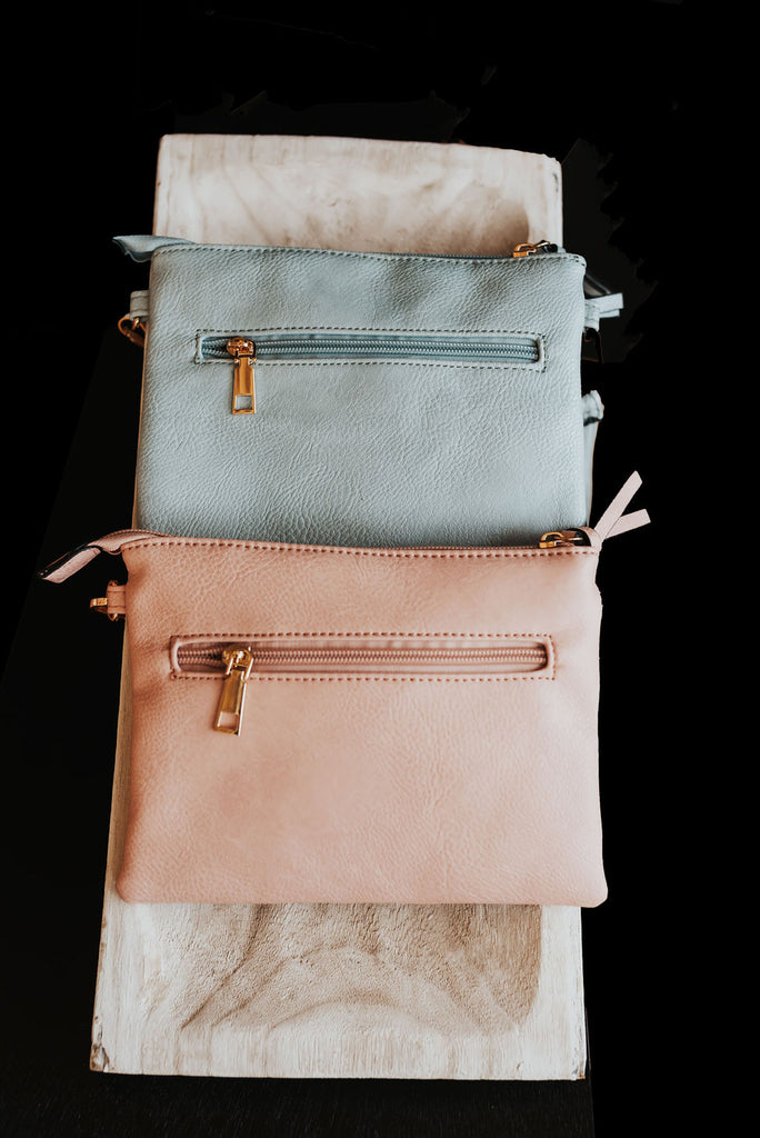 Vegan Leather Small Multi-Zipper Crossbody Bag